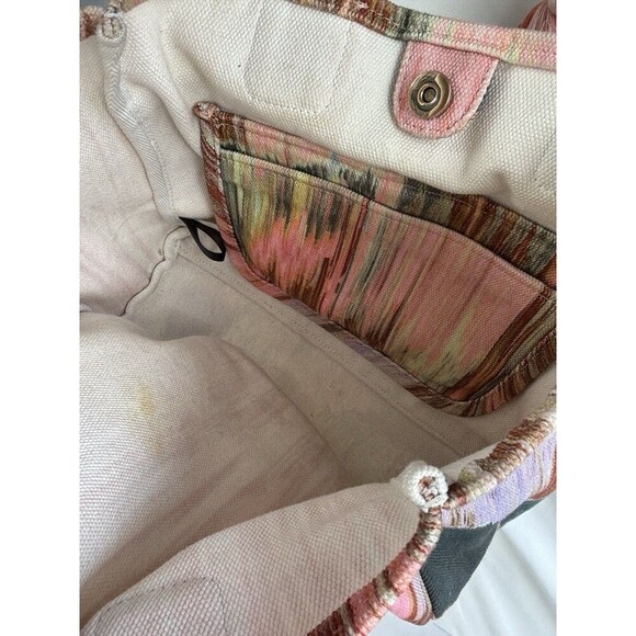 Vince Blue and Pink Tote Bag - Picture 7 of 11